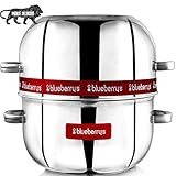 Blueberry'sðŸª”1 kilogram Stainless Steel Choodarapetty Steam Pot Thermal Rice Cooker with Gasket (Silver)