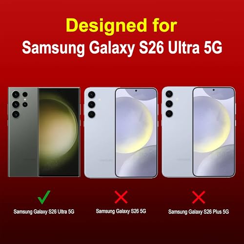 Image of Zapcase Back Case Cover for Samsung Galaxy S26 Ultra 5G | Compatible for Samsung Galaxy S26 Ultra 5G Back Cover | Liquid Silicon Magic Case with Camera Protection | Red