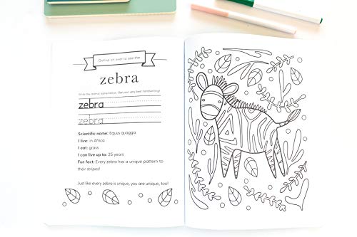 My First Animal Coloring Book for Kids Ages 4-8: Learn Fun Facts, Practice Handwriting and Color Hand Drawn Illustrations | Preschool, Kindergarten and 1st Grade Workbook 5 41fKoXYJviL