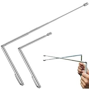 UCNOGIM 2 Packs Dowsing Rods Retractable Divining L Rods Leyline Powerline Dowsing Rods Water Divining Rods Flexible…