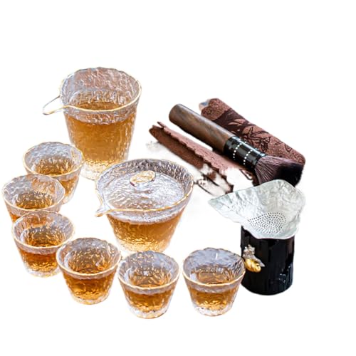 Service à thé Gongfu petit ensemble en verre cristallin