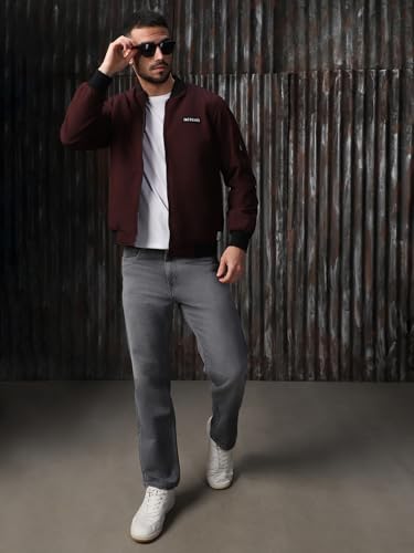 Image of High Star Men Polyester Printed Relaxed Fit Full Sleeves Jackets 18