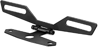 Motorcycle Number Plate Bracket, Adjustable Motorbike Number Plate Holder Motorcycle Flip Up License Plate Bracket Tail Light Holder Bracket for Motorcycle ATV Dirt Bike