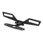 Motorcycle Number Plate Bracket, Adjustable Motorbike Number Plate Holder Motorcycle Flip Up License Plate Bracket Tail Light Holder Bracket for Motorcycle ATV Dirt Bike