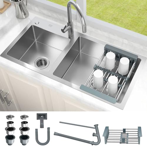 Tarja doble tina acero inoxidable Marca HOGESA 5