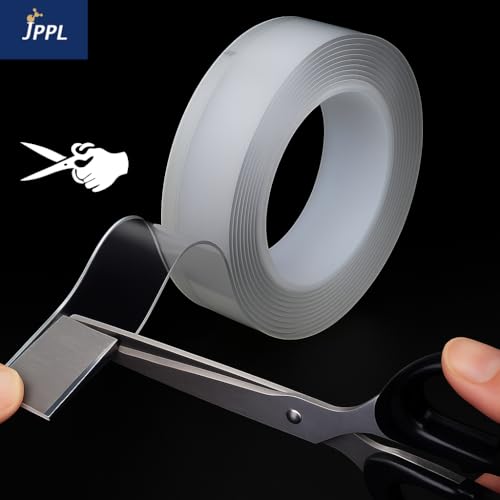 Image of Nano Tape 3 Meter | Clear Double-Sided Adhesive | 30 mm Width (2) | Clear Double-Sided Adhesive | Removable, Reusable, Waterproof Gel Grip | Strong Wall Mounting Tape for Home, Kitchen