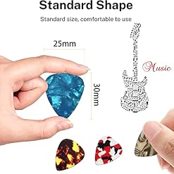 Mediator Guitare Acoustique Médiators Guitare en Celluloïd Médiators pour Guitare avec Boîte en Métal 4 épaisseurs: 0.46… - Les Beatles, Paul McCartney, John Lennon, RIngo Starr, George Harrison Mediator Guitare Acoustique Médiators Guitare en Celluloïd Médiators pour Guitare avec Boîte en Métal 4 épaisseurs: 0.46… – Image 2