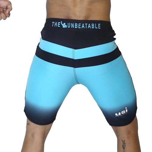 Image of USI Universal Shorts for Men, 411PT Triangle Physique Board Shorts, Fitness Shorts, Polyester Elastane Construction, Hook Loop Fly (Medium, Mint Color)