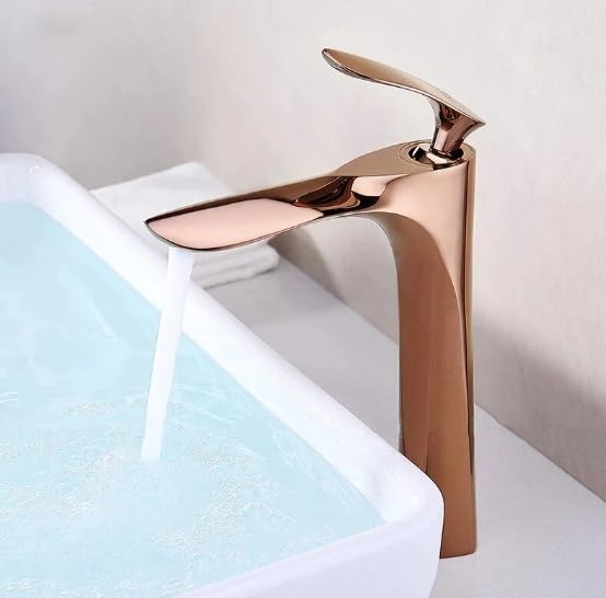 B Backline Brass Single Lever Basin Mixer Tap/Faucet Hot & Cold Tall Body Bathroom Basin Tap for Livingroom & Bathroom (Rosegold Glossy) (B0CTFKLLMK) Amazon Price History, Amazon Price Tracker