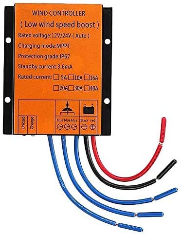 FLTXNY POWER 20A Windkraftanlage Laderegler MPPT 400W 600W 800W 12V 24V AUTO Wasserdichter Windturbine Generator Regulator Windstromgenerator Regler Cover