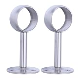 Support de fixation au plafond pour tringle à rideaux : les trous et les clips sont pré-percés, aucun perçage ni assemblage requis