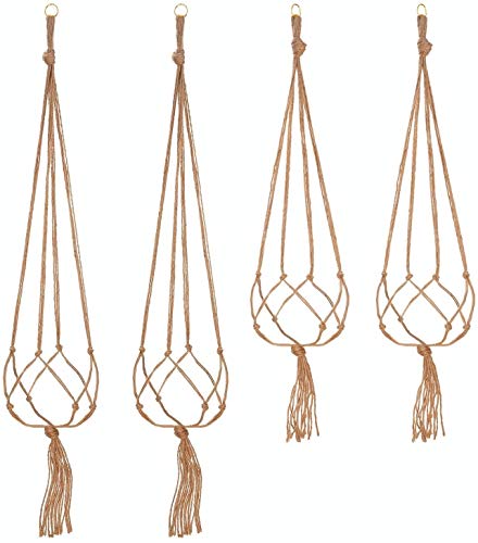 8pcs Colgante de Plantas Maceta Cuerda de Algodón Titular Macramé Planta Percha Maceta Percha Maceta Colgantes Perchas de Plantas para Interior Jardín Hogar Decoracion Colgante de Plantas Macrame