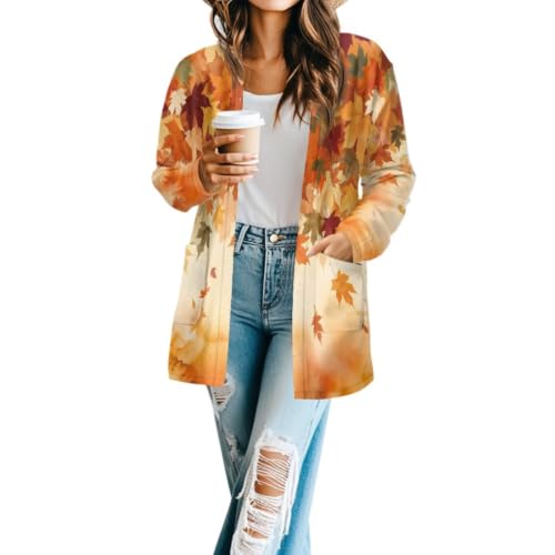 Image of Womens Open Fron Cardigan Sweaters Long Sleeve Tops Daily Coats