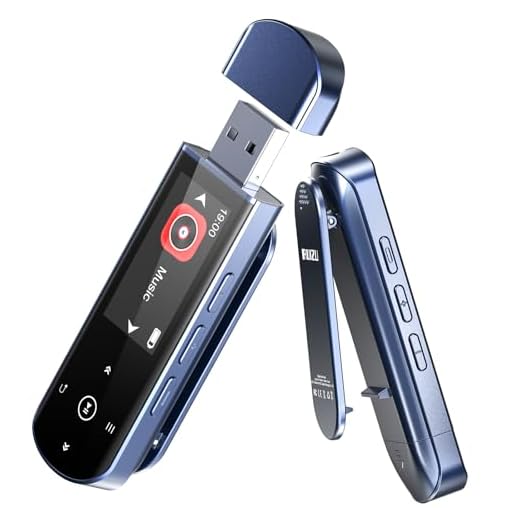 RUIZU 64GB USB MP3 Player with Bluetooth 5.3, Clip Jam Portable Music Player for Sports Running, USB MP3 Player Stick with FM Radio, Voice Recorder, Digital Audio Shuffle Repeat, Phone File Transfer