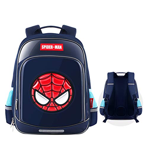 Lonme Kids Rugzak Kapitein Amerika Rugzakken Kids Spiderman Schooltas Tassen Verjaardagen Geschenken (Blauw-SM, Grote)