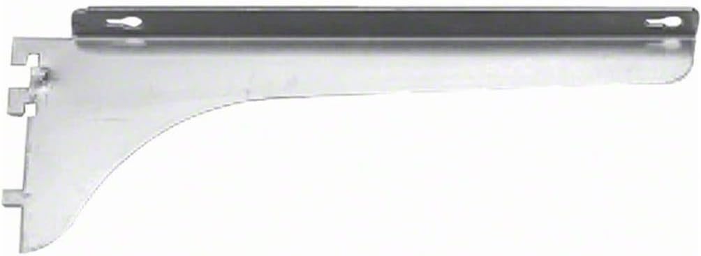 Knape and Vogt 183R 18 83 Series 18 Inch Long Heavy Duty Right Flange Shelf Bracket with 460 lbs Weight Capacity for Double Slot Standards - Anochrome