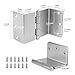 goldenwarm 3 Pack Satin Nickel Brushed Swing Clear Expandable Door Hinges, 3.5