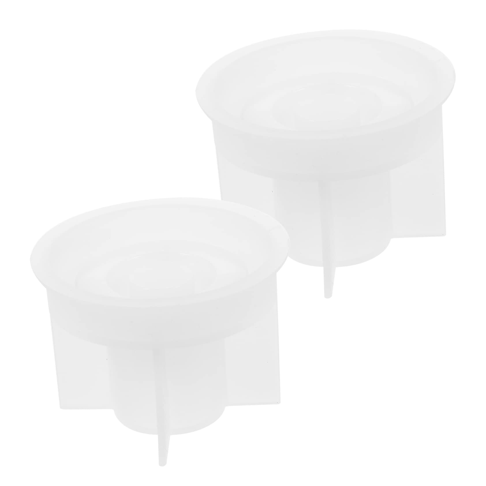 TEHAUX 8pièces Moules à Bougeoir Silicone Moldes De Bougies Ronds Support De Bougie Flexible Et Pratique Pour Créations Artisanales