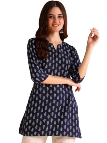 Image of Cotton Printed Short Kurti for Women