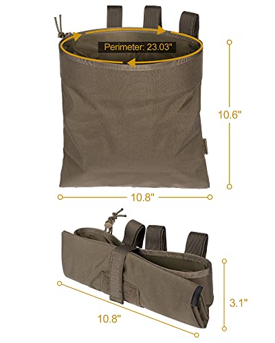 Onetigris Molle Tactical Military Magazine Mag Tool Dump Drop Pouch Bag Recovery Pouch Backpack Attachment Pouch (Od Green) #TOP5