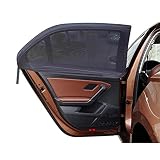 BSTiltion Autofenster-Sonnenschutz, Faltbarer Netz-Sonnenschutz Zum Blockieren von Blendung und Sonnenbrand für den Komfort der Passagiere für das Auto, Schwarz, 100 X 53 cm (M)