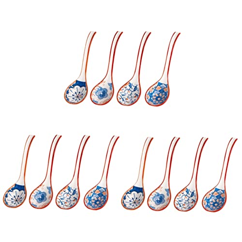 Luxshiny 12 Peças De Colher De Cerâmica Colher Curvada De Cerâmica