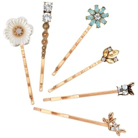 Aprince Hair Pins for Women 6Pcs Decorative Vintage Hair Clips Fancy Bobby Pins for Women's Hair Retro Hair Accessories for Women Girls Cover