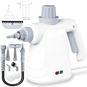 Pressurized Handheld Steam Cleaner, Multi-Purpose Steamer for Home Use, Steamer for Cleaning Floor, Portable Steam Cleaner for Grout, Windows, Bathrooms, Kitchens with 9 Pcs Accessories