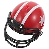 Ipetboom Kleiner Rugbyhelm Schlüsselanhänger aus Legierung Kleiner Hockeyhelm Anhänger Rot Sportliches Taschenaccessoire für Rucksack und Autoschlüssel