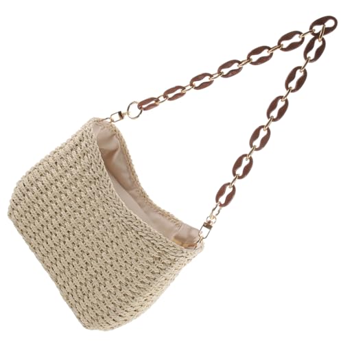 Sac de plage tissé beige compact pour éviter le sable et ranger vos essentiels