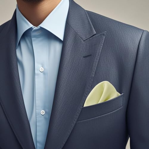 Image of Men's Pocket Square, Solid Color Boys Handkerchiefs for Men Wedding Party