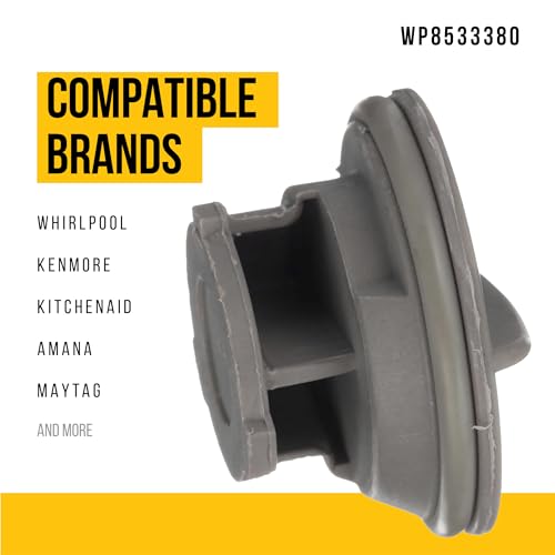 Image of PartsBroz WP8533380 Rinse Aid Cap - Compatible With Whirlpool Kenmore KitchenAid Amana Dishwasher - Replaces AP6012935 8533380 8533379 922896 PS11746156 Ultra Durable Replacement