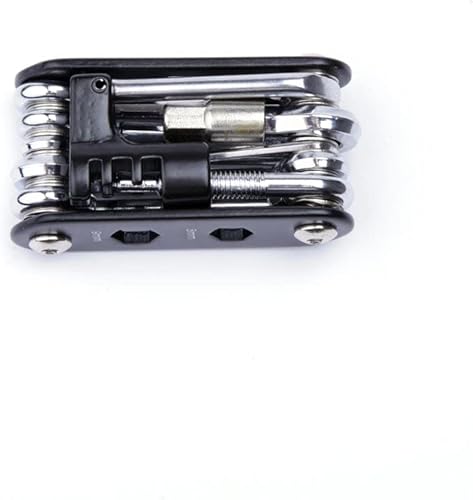 Miniatura 8 de WOTOW Kit de herramientas de reparación de bicicletas y bolsa de sillín de bicicleta, herramienta de cadena de bicicleta 14 en 1, llave hexagonal,