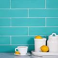 3"x12" Polished Glass Subway Tile, Laguna Blue – Box of 20 Tiles (5 Sq Ft) | Rectangular Glossy Wall Tile for Kitchen Backsplash, Bathroom, Shower Walls, Steam Rooms, Accent Walls