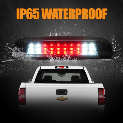 Image of Third 3rd Brake Light LED for 2014-2018 Chevy Silverado /GMC Sierra 1500 2500HD 3500HD, High Mount Rear Brake Lights Assembly, Waterproof Center Cab Cargo Lamp Stop Light