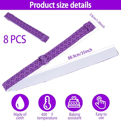 Bandes de cuisson gâteau résistantes à la chaleur - Qualité durable lot de 8 - 3