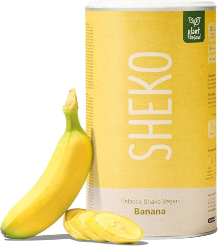 SHEKO Balance Shake Vegan Banane - 14 Cremige Mahlzeitenersatz Shakes zum Abnehmen - Proteinreich, Glutenfrei & Natürlicher Geschmack - Abnehmen Shake