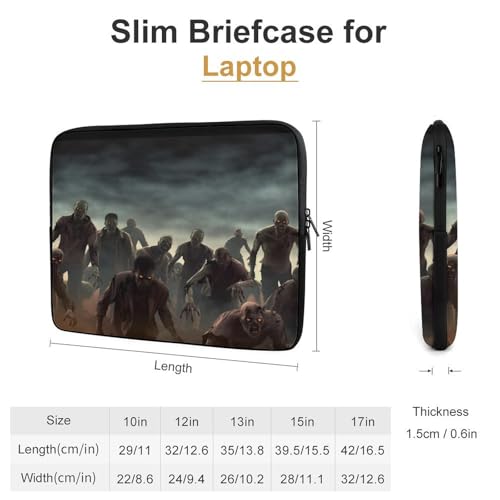 Funda para laptop resistente al agua Many Zombie de 10 a 17 pulgadas antirrayas 2