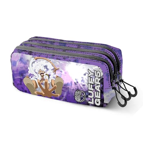 One Piece Luffy Gear 5-Astuccio Trick FAN 2.2, Lilla, 23 x 11 cm