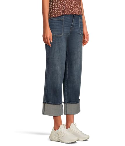 KUT from the Kloth Women's Petite Sienna High Rise Straight Leg-roll Up Patch Pocket2