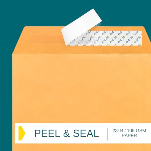 EnDoc Envelopes abertos 23 x 30 cm com autovedação - pacote com 25 - Envelopes de catálogo para docu