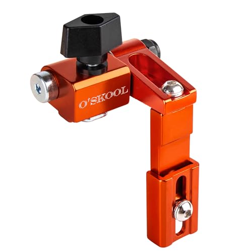 OSKOOL Adjustable T-Track Flip Stop Variable Arm Stop Block with 2-3/8 to 3-1/4 Adjustable Length Fits Universal Double-Cut T-Tracks for Miter Saw & Router Table Fences TTK021