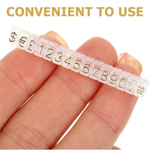 Soportes de etiquetas de precio dorados PRETYZOOM ajustables para joyerías y tiendas comerciales 4