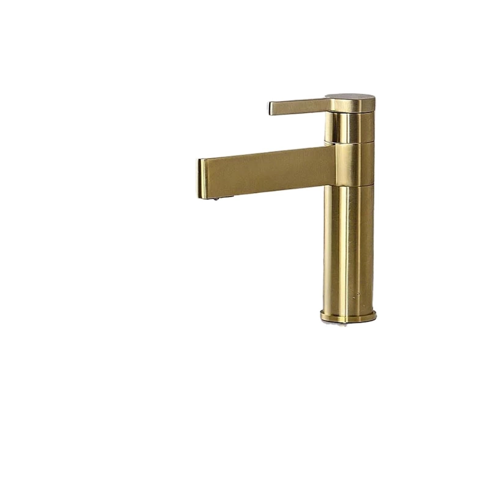 Mitigeur d'eau froide et chaude or brossé robinet de lavabo chic en laiton haut de gamme