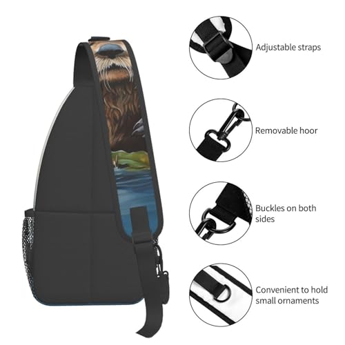 Bolso Sling para Hombre y Mujer Tipo Crossbody Negro miniatura 4