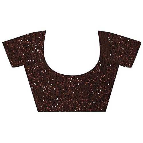 Sari de media mitad de cristal con blusa para mujer 6