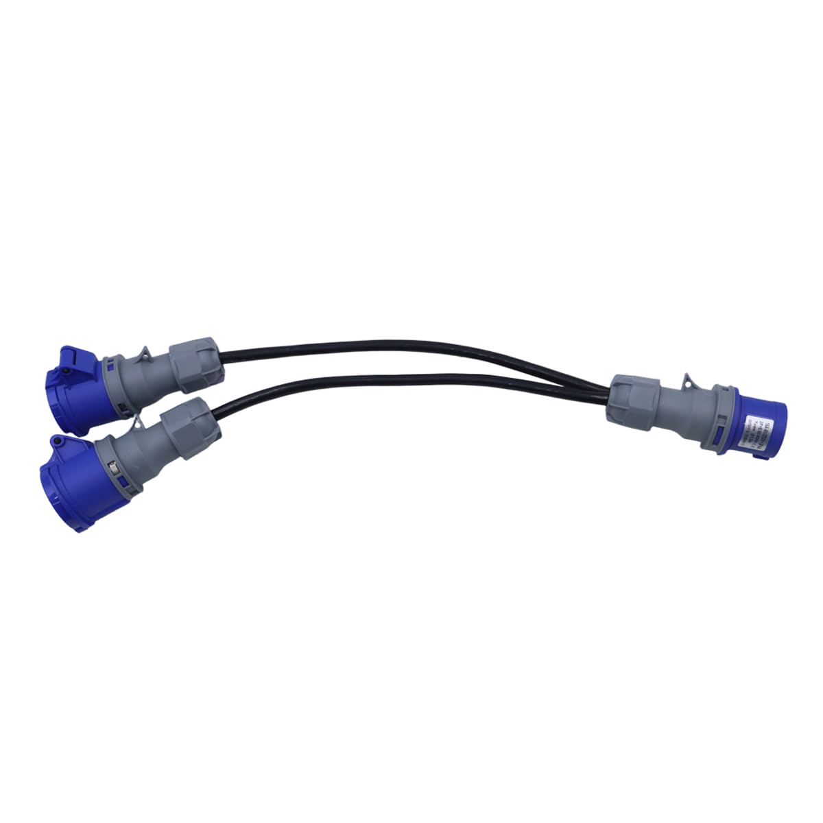 Qury 16A maschio a 2 prese da 16A, splitter di potenza a 2 vie, cavo convertitore di collegamento da 230 V, adattatore elettrico per roulotte