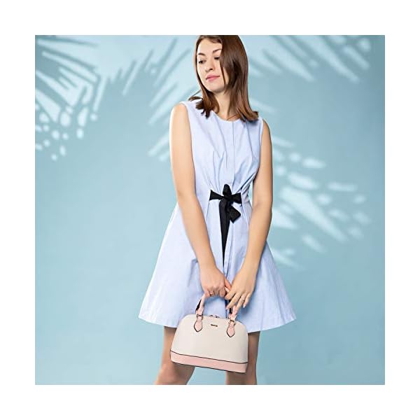 Small-Crossbody-Bags-for-Women-Classic-Double-Zip-Top-Handle-Dome-Satchel-Bag-Shoulder-Purse Small Crossbody Bags for Women Classic Double Zip Top Handle Dome Satchel Bag Shoulder Purse Pink&Beige