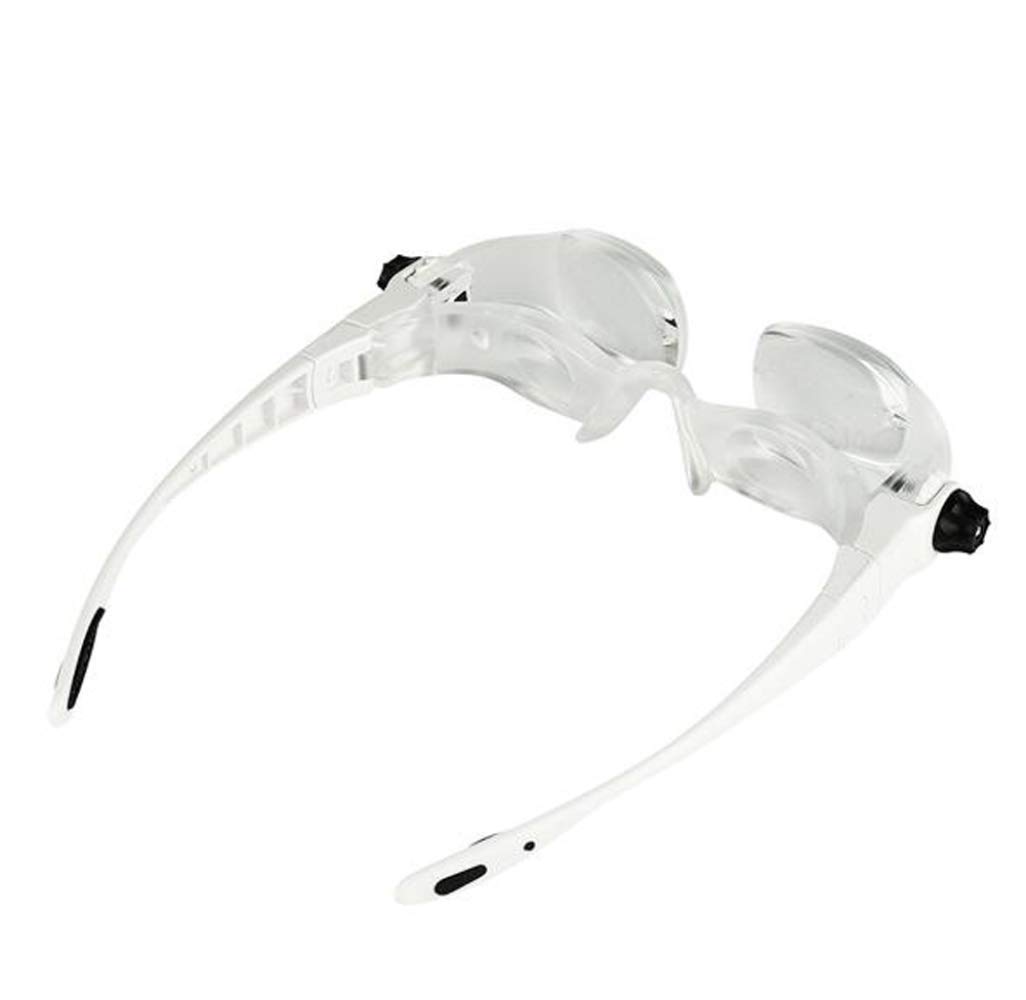 Kopfband-Vergrößerungslinsen (2,1-fache Vergrößerung), freihändig tragbar, für TV, Elektronik, Wimpernverlängerung, Bastelarbeiten, Schmuck, Schaltungen und Uhrenreparaturen