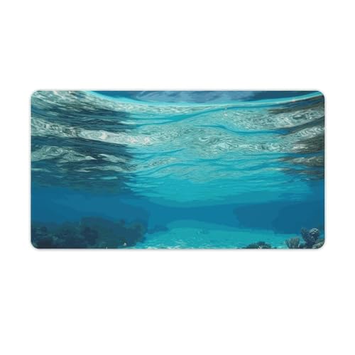 Tapis de souris de jeu antidérapant grand format à motif sous-marin exotique